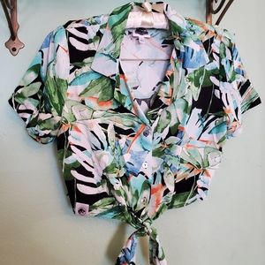 Fern Floral Jurassic Park Tiki Top